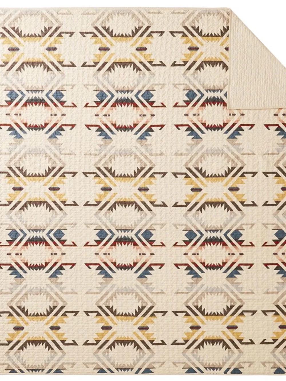 Pendleton Shadow Peak 3pc Quilt & Shams Set 68” X  90” Tan Multi 100% Cotton